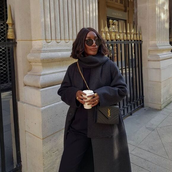 Mango Wool Blend Coat With Scarf New - Picture 4 of 16